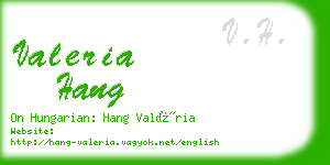 valeria hang business card